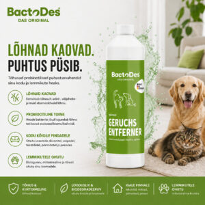 BactoDes® Animal – lõhnaeemaldaja lemmikloomapidamisse