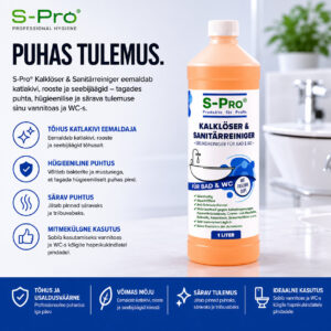 S-Pro® Kalklöser & Sanitärreiniger – tugev katlakivieemaldi ja sanitaarpuhastusvahend